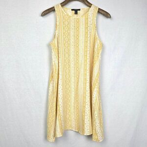 Forever 21 Boho Shift Dress XL Yellow Floral Tunic